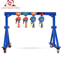 Atelier mobile 1 2 3 5 8 10 15 20 25 tonnes ascenseur électrique voyage mini portail petit un cadre portable palan portique grue avec roues