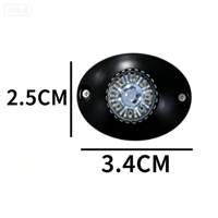 Feu de signalisation d'avertissement à grille LED 24W, montage latéral, boîtier en alliage d'aluminium, clignotant multicolore d'urgence pour camion