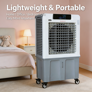 Refroidisseur <span class=keywords><strong>d</strong></span>'air évaporatif mobile 2000 CFM sur roues, faible <span class=keywords><strong>bruit</strong></span>, économie <span class=keywords><strong>d</strong></span>'énergie, pour usage commercial (hôtels, bars, restauration) - Product Image 1