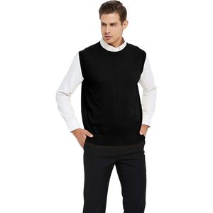 2025 <b>Men's</b> Business Cotton <b>Jumper</b> Top <b>Knitted</b> Sweater Vest - Product Image 1