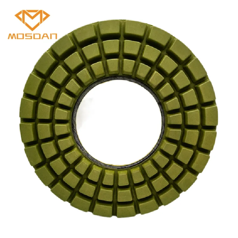 9 ''230mm Green Wet Resin Bonded Diamant Beton Stein Ring Polier pads