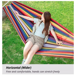Hamaca de Lona Gruesa <span class=keywords><strong>para</strong></span> Acampar al Aire Libre, de Doble Uso, con Hebilla Metálica Reforzada, Apta <span class=keywords><strong>para</strong></span> Interiores y Exteriores - Product Image 5
