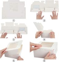 Boîtes cadeaux en carton blanc en gros avec fenêtre pour chocolat, fraises, macarons, biscuits, pâtisseries, bonbons