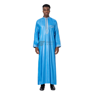Túnica musulmana de poliéster hecha a mano de alta calidad <span class=keywords><strong>para</strong></span> hombres Kaftan Thobe Modest <span class=keywords><strong>Abaya</strong></span> Thawb Tamaños antiestáticos XS a XXL <span class=keywords><strong>para</strong></span> orar - Product Image 5