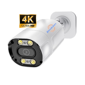 กล้องวงจรปิด 8MP HD IP POE สำหรับภายนอกอาคาร ตัวกล้องโลหะ รองรับการมองเห็นในเวลากลางคืน กล้องเน็ตเวิร์กภายนอกอาคาร ความละเอียด 4K - Product Image 1