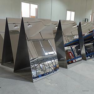 Letrero de Marco A de acero inoxidable personalizado, soporte de suelo comercial de doble cara para exteriores, tablero de letrero de Metal publicitario - Product Image 6