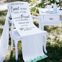 Décoration de siège réservé pour les fêtes de mariage élégante chaise commémorative signe bannière fournisseur de mariage décorations de fête de mariage