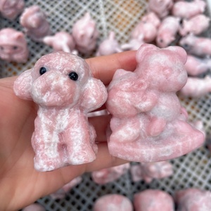 Vente en gros d'animaux en <span class=keywords><strong>opale</strong></span> rose naturelle (souris, chien, cochon), cristaux <span class=keywords><strong>de</strong></span> guérison en quartz, objets artisanaux pour la décoration - Product Image 2