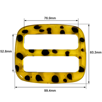 Nouveau design de boucle de ceinture en plastique en résine à motif léopard