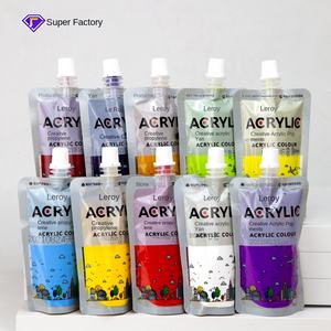 Leroy 100m Portable DIY <span class=keywords><strong>Peinture</strong></span> Murale <span class=keywords><strong>Gouache</strong></span> En Gros Acrylique Pigment Sac Fluide <span class=keywords><strong>Peinture</strong></span> Supplément - Product Image 2