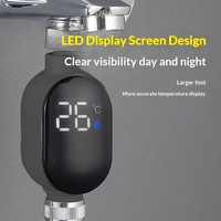 Thermomètre de douche universel 1/2 pouce, design moderne et simple en ABS, écran d'affichage numérique LED, pour le bain des bébés et des enfants, usage domestique