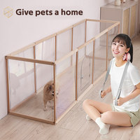 Fabricant de fournitures pour grands animaux de compagnie en aluminium acrylique détachable et de sécurité transparent pour chenil d'intérieur pour chien et chat clôture pour animalerie