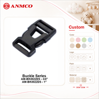 ANMCO Boucle de ceinture de sécurité en plastique à dégagement central personnalisée pour siège auto bébé, poussette et vélo