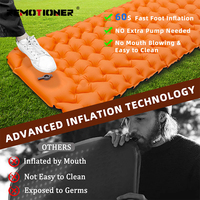 Matelas pneumatique de camping compact et ultraléger, imperméable, épaisseur supplémentaire, tapis de couchage gonflable avec pompe intégrée à oreiller