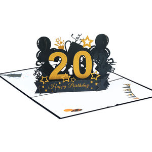 Cartes de remerciement personnalisées pour les âges d'anniversaire Carte de voeux pop-up 3D pour le 18e anniversaire avec enveloppe - Product Image 5