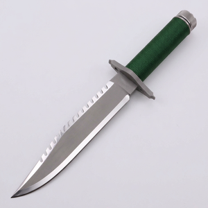Cuchillo de Supervivencia para Caza y Camping al Aire Libre con Hoja de Acero con Alto Contenido de Carbono, Espiga Dentada, Punta de Clip y Mango de Aluminio - Product Image 1