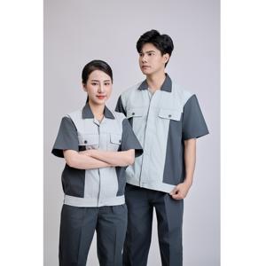 ชุดเซฟตี้แขนสั้นผ้าถ่านของผู้หญิงชุดทำงานเวียดนามแบบใหม่คุณภาพสูง - Product Image 1