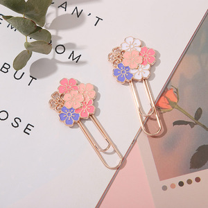 Tinh Tế Hoa Anh Đào Hoa Độc Đáo Bookmark Clip Thăng Hoa Kim Loại Thép Kẽm Hợp Kim Bookmark Thanh Lịch Dễ Thương Bookmark Cho Cô Gái - Product Image 3