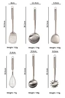 Vente directe d'usine - Écumoire de cuisine en acier inoxydable, spatule, ustensiles de cuisine avec manche long