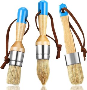 Pinceaux à peinture murale multi-usages légers en plastique à poils naturels pour le bricolage, le polissage, la craie, la cire et les pochoirs - Product Image 2