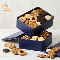 Offre Spéciale – Grande Boîte Rectangulaire en Métal de Qualité Alimentaire, Personnalisable, pour Biscuits, Pâtisseries et Cadeaux de Boulangerie