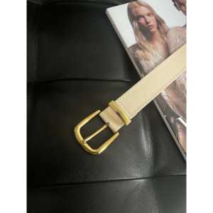 Ceinture à boucle dorée avec boucle à ardillon en alliage, style décontracté, ceinture en cuir PU - Product Image 2