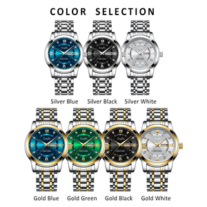 ساعات رياضية فاخرة للرجال بحركة كوارتز، قرص ساعة تناظري 41 مم، حزام من الفولاذ المقاوم للصدأ، علبة من السبائك، ساعة كرونوغراف مع علب وحافظات 20 مم - Product Image 4