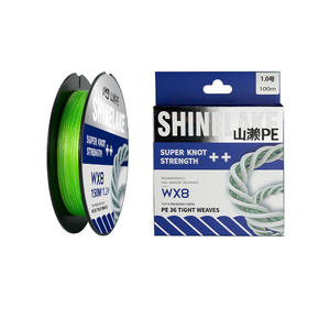 สายเบ็ดตกปลาแบบถัก Shinelake Wx8 ยาว 100 เมตร ขนาด 1.0 มม. สาย PE ความแข็งแรงสูง สำหรับการตีเหยื่อและการใช้งานอุปกรณ์ตกปลา - Product Image 1