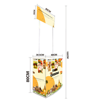 Comptoir de promotion publicitaire portable en plastique pliable, stand de promotion publicitaire