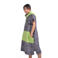 Poncho de surf à capuche 2026, design personnalisé, écologique, séchage rapide, pour l'été, la gym, adulte, couleur gris clair