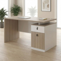 Bureau ergonomique à siège unique avec un grand rangement et un design moderne pour les espaces de travail professionnels et les bureaux à domicile