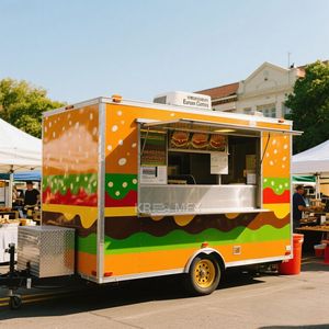 2025 New Design Trailers Mobile Coffee Shop Kiosk Equipment Ice Cream Food Truck Trailer With Full <b>Kitchen</b> Equipped - Product Image 4