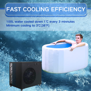 Happygo 1 HP nước làm mát hệ thống máy làm lạnh Ozone Máy phát điện 220V lạnh Plunge phòng tắm hơi nước đá tắm điều khiển từ xa động cơ máy bơm động cơ - Product Image 3