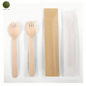 Ensemble de couverts jetables en bois pour pique-nique : cuillère, fourchette, couteau en bambou écologique pour barbecue, jardin, extérieur, repas en plein air, compostable, naturel, emballage économique - Product Image 5