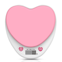 Mini balance de cuisine LED en forme de cœur, 5 kg/1 g, précision, balance de poche pour bijoux, alimentée par piles