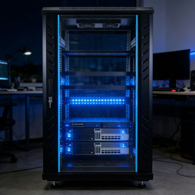 High Quality 18U 19 Inch Floor Standing Network Cabinet with Glass Door Customizable in Stock 600mm Data Center Server Rack