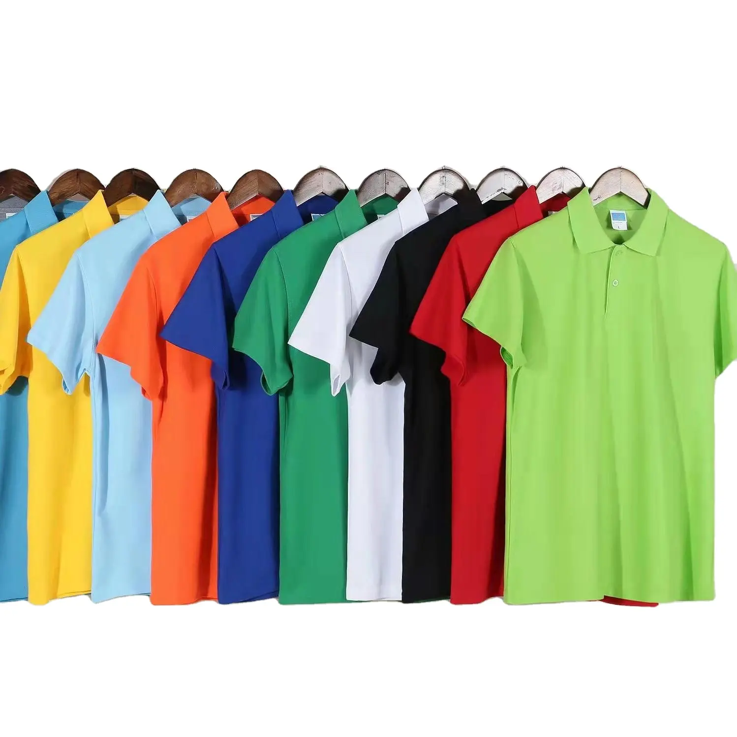 Vente en gros OEM en vrac Polo en coton Chemises polo à col roulé personnalisées de haute qualité brodées vierges pour hommes