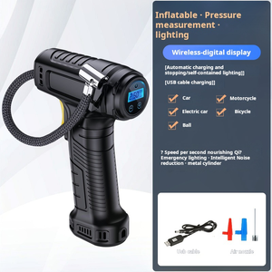 Pantalla inteligente, bomba de inflado inalámbrica de mano montada en el coche, Monitor <span class=keywords><strong>Digital</strong></span> de presión de neumáticos, iluminación de emergencia al aire libre ABS - Product Image 2
