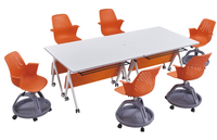 Table de formation et de réunion pliable en plastique portable pour l'école et le bureau à domicile