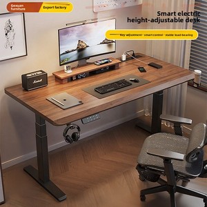 Table de travail électrique réglable en hauteur Yazhi en bois massif pour la maison, l'étude, le jeu sur ordinateur, le <span class=keywords><strong>bureau</strong></span>, avec roulettes - Product Image 3
