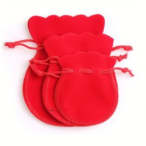 Bolsas de Regalo de Terciopelo Reciclables de 7x9 mm con Cordón, Bolsas de Joyería Wulu, Bolsitas para Bodas, Bolsitas para Dulces y Pulseras, Impresión por Transferencia de Calor - Product Image 2