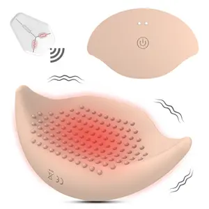 Xách tay không dây điều khiển từ xa rung Silicon sexy ngực Massager Áo ngực Pad nữ vú Chăm sóc vú Massager