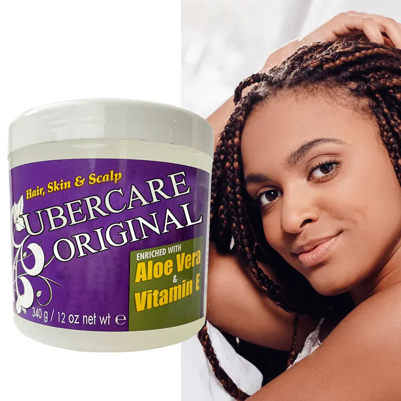 Fast shipping deep conditioning aloe vera and vitamin E 340g leave in hair stying conditioner shine hair gel for braider