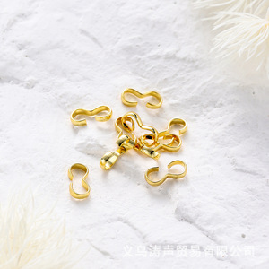 Diy Jewelry Accessories 18K Gold Plated Open 3-Shaped Buckle For <b>Bracelet</b> Making Mixed Shapes Pure <b>Copper</b> Electroplated - Product Image 1