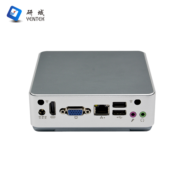 New Fanless Mini Computer DC 12V Intel Celeron J4125 DDR4 8G M.2 LAN/WiFi Linux Business Barebone Desktop with 3-Year Warranty