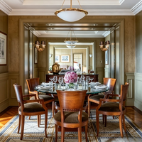 Ensemble de mobilier moderne pour hôtels et restaurants, table à manger solide, chaise rembourrée, banquette, mobilier FF&E pour le marché nord-américain