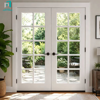 Porte de chambre en MDF massif sculptée sur mesure, détails de surface élégants pour salon de villa et intérieur de maison de style classique