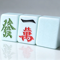 Table de Mahjong automatique de luxe durable en mélamine avec deux jeux de tuiles bicolores, machine de jeu de Mahjong électrique à faible bruit