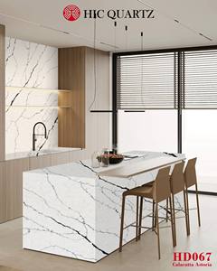 Quartz moderne de luxe HIC Calacatta Astoria Quartz artificiel imperméable au feu grande dalle 5 + ans de garantie pour cuisine hôtel - Product Image 3