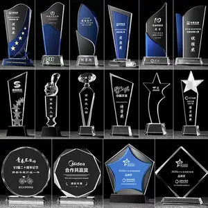 Personalizzato K9 Crystal Trophy Star decorativo Glass Award eventi sportivi souvenir riunione annuale premi musica Crystal Trophy